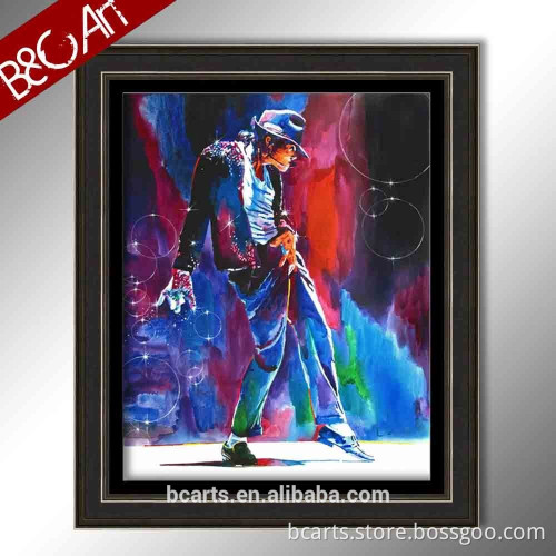 Colorful modern Michael Jackson Poppin dancing painting for wholesale